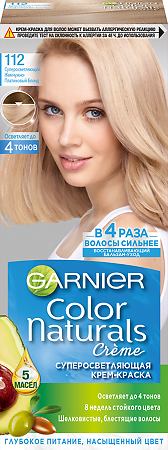 Garnier Color Naturals Суперосветляющая крем-краска для волос 112 Суперосветляющий жемчужно-платиновый блонд 1 шт