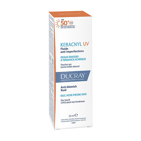 Ducray Keracnyl UV 50+ Флюид для жирной кожи SPF50+ 50 мл 1 шт