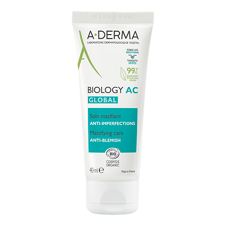 A-Derma Biology AC Global Крем для комплексного ухода за проблемной кожей 40 мл 1 шт