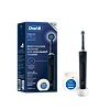 Oral-B Набор Электрическая зубная щетка Vitality PRO Protect X Clean +1 сменная насадка, зубная нить для бережной чистки черная 1 уп