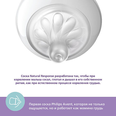 Philips Avent Бутылочка для кормления Natural Response с клапаном AirFree 0+ SCY670/01 125 мл 1 шт