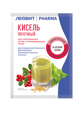 Леовит PHARMA Кисель почечный при заболеваниях почек и мочевыводящих путей пакет 20 г 1 шт