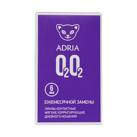 Контактные линзы на месяц Adria O2O2 -6.00 / 8.6 6 шт