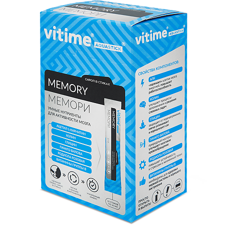 VITime Aquastick Memory Аквастик Мемори стик по 10 мл 15 шт