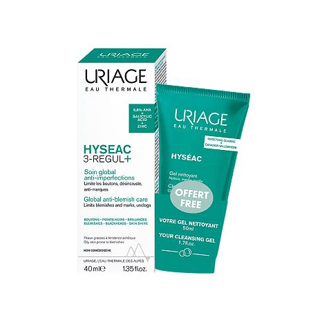 Uriage набор Hyseac 3-Regul+ Универсальный уход 40 мл+Hyseac Очищающий гель 50 мл 1 уп